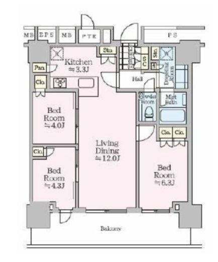 THE TOWER JUJO (ザ・タワー十条) 28階 間取り図