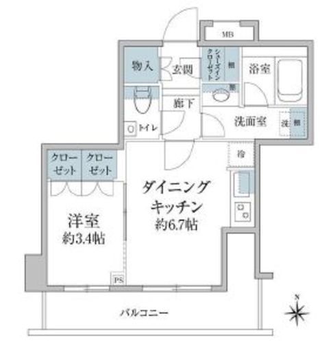 リビオレゾン三田 11階 間取り図