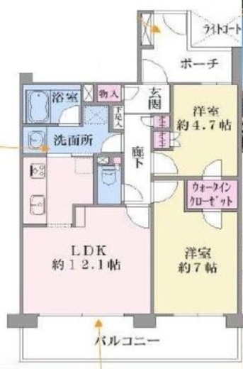 大森パークホームズベイサイドコート 12階 間取り図