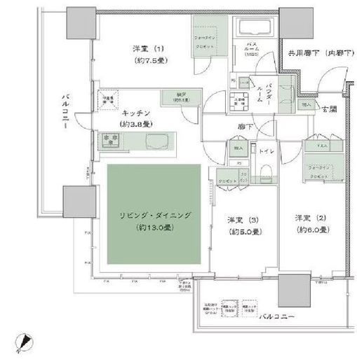 シティタワーズ東京ベイ 10階 間取り図