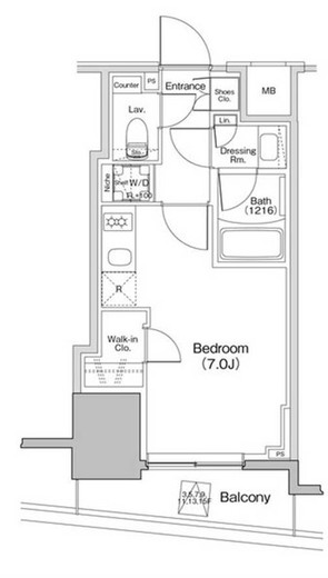 ザ・パークハビオ大森町 502 間取り図
