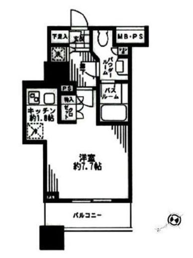 シティタワー横濱 7階 間取り図