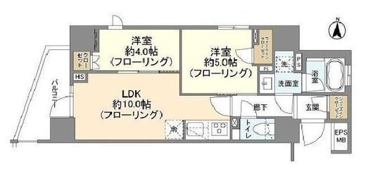 オープンレジデンシア上野入谷 14階 間取り図
