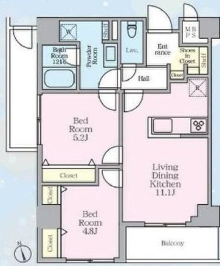 ソライエアイルときわ台 307 間取り図
