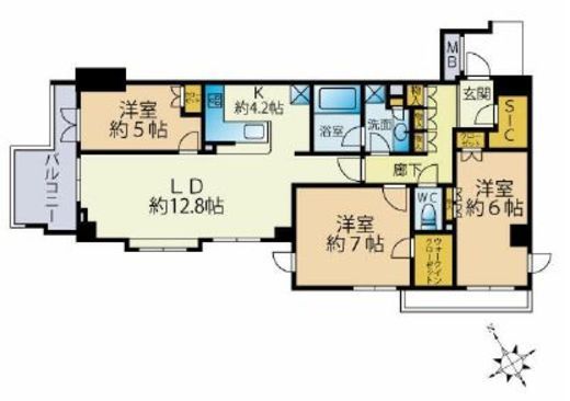 ルフォン学芸大学 3階 間取り図