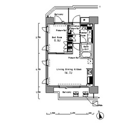 パークアクシス渋谷桜丘サウス 304 間取り図