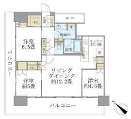 ブリリアタワー横浜東神奈川 3階 間取り図