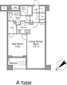 レジディア恵比寿南 502 間取り図