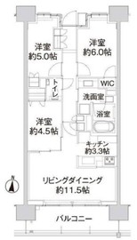 パークホームズ亀有ガーデンズコート 5階 間取り図