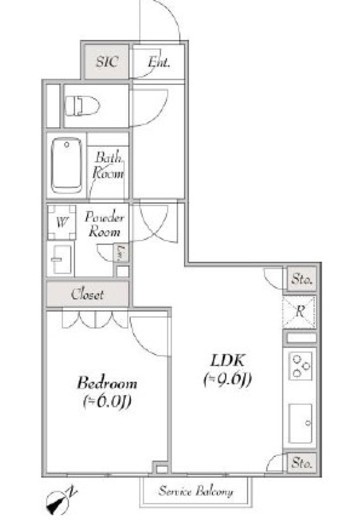 LUMIEC un UEHARA (ルミークアン上原) 302 間取り図