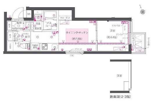 ZOOM西早稲田 1階 間取り図