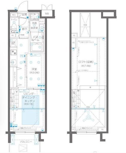 ZOOM新宿御苑前 1408 間取り図