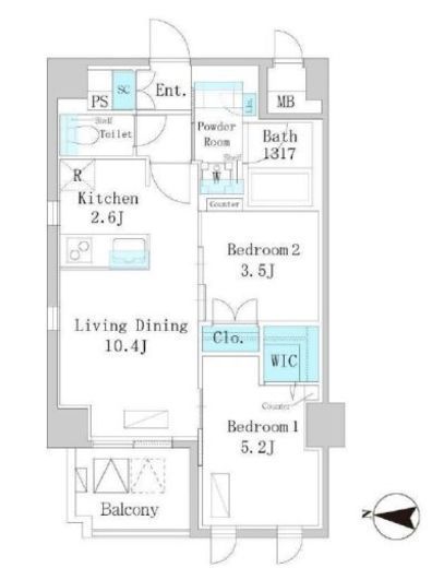 エル・セレーノ錦糸町 502 間取り図
