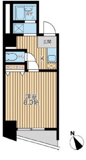 アブレスト西日暮里 401 間取り図