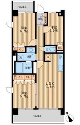 HF若林公園レジデンス 313 間取り図