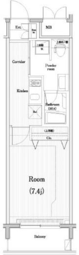 ジーコンフォートウエスト新横浜 5階 間取り図