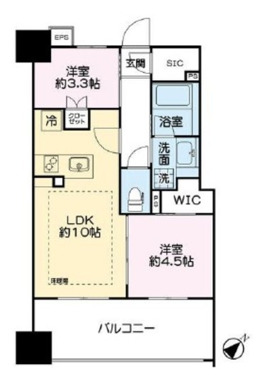 ネベル横浜関内 9階 間取り図