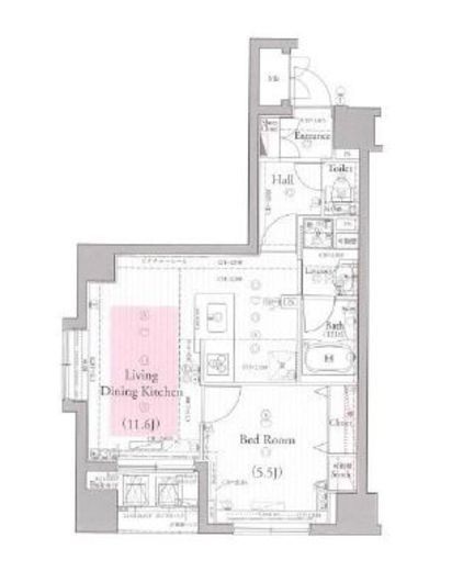 グランド・ガーラ神田 11階 間取り図