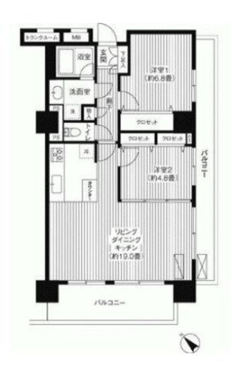 グランピラー高井戸 604 間取り図