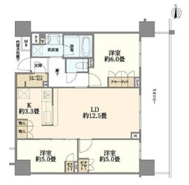 ブランズ金沢八景 3階 間取り図