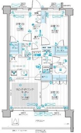 パレステージ横浜十日市場 3階 間取り図