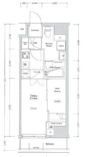 アクサス銀座アジールコート 9階 間取り図
