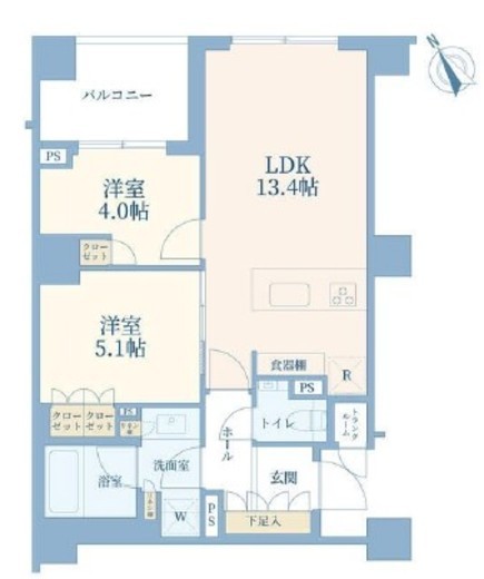 パークホームズ三軒茶屋一丁目 2階 間取り図