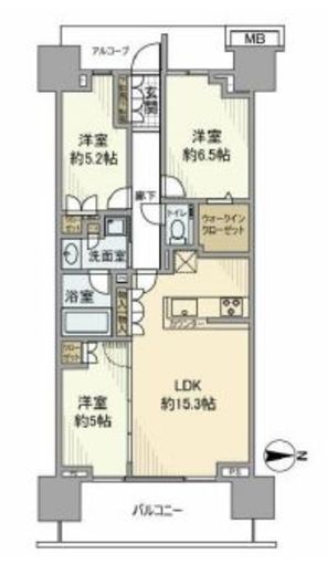 グランドメゾン品川シーサイドの杜 16階 間取り図