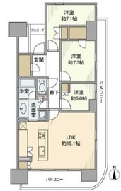 HARUMI FLAG PARK VILLAGE (晴海フラッグ パークヴィレッジ) 9階 間取り図