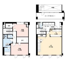 レセーヌ白金長者丸 3階 間取り図