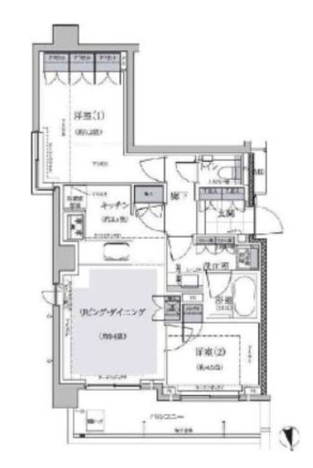 グランドメゾン等々力レジデンス 3階 間取り図