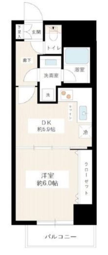 カスタリア新宿御苑2 906 間取り図