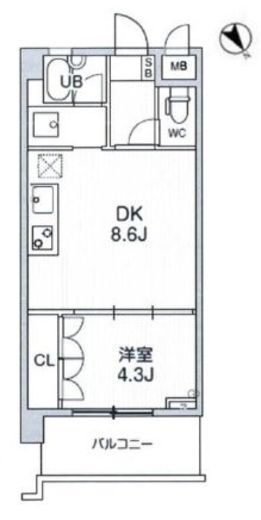 ウィルテラス押上 505 間取り図