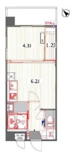 ウィルテラス押上 507 間取り図