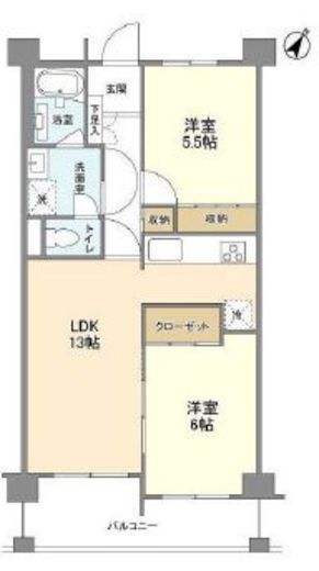 コスモリード世田谷砧 505 間取り図