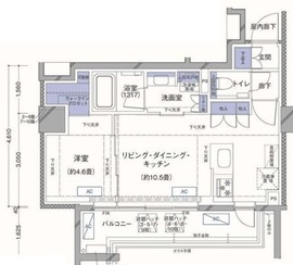 ラティエラ横濱大通り公園 206 間取り図
