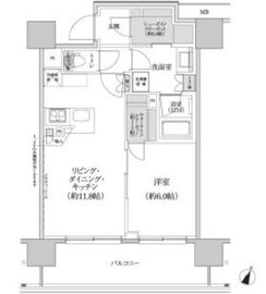 パークハビオ渋谷本町レジデンス 1010 間取り図