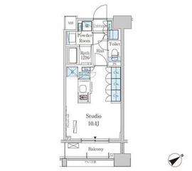 パークアクシス横浜山下町 708 間取り図