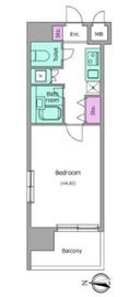レジディア神楽坂 201 間取り図