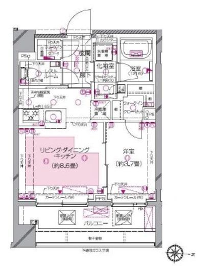 ピアース品川中延 6階 間取り図