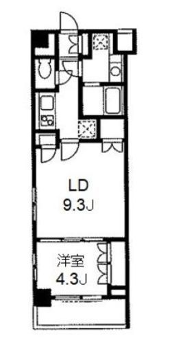 デュオステージ東十条 401 間取り図