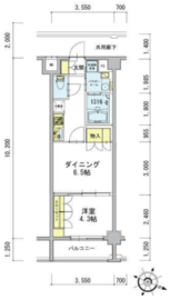 デュオステージ東十条 504 間取り図