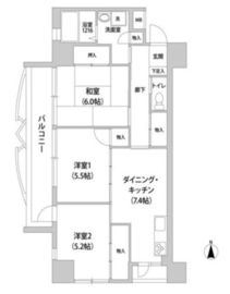 ソシエ北大塚 901 間取り図