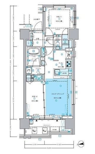 セントラルプレイス新宿御苑前 3階 間取り図