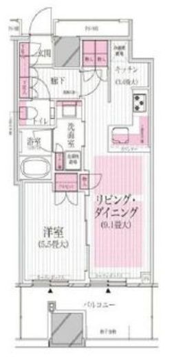 アトラスブランズタワー三河島 10階 間取り図