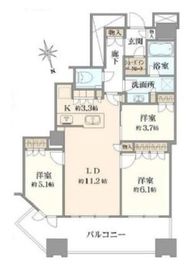富久クロスコンフォートタワー(Tomihisa Cross)  52階 間取り図