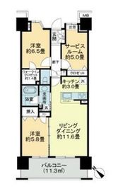 クレストスカイウイング 8階 間取り図