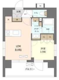 デュオステージ立川錦町 7階 間取り図