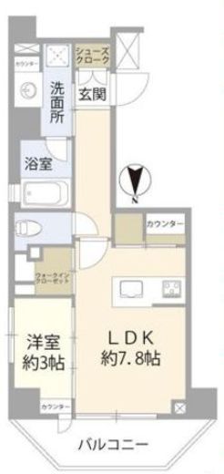 ベルジェンド西日暮里グランセルサス 8階 間取り図