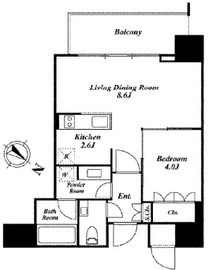 THE ROPPONGI TOKYO CLUB RESIDENCE 11階 間取り図